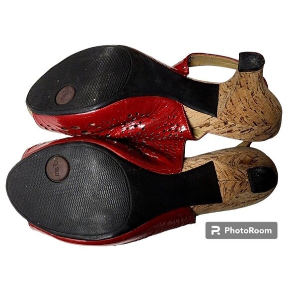 ME TOO Red Patent Leather Slingbacks Size 8 - Picture 5 of 5
